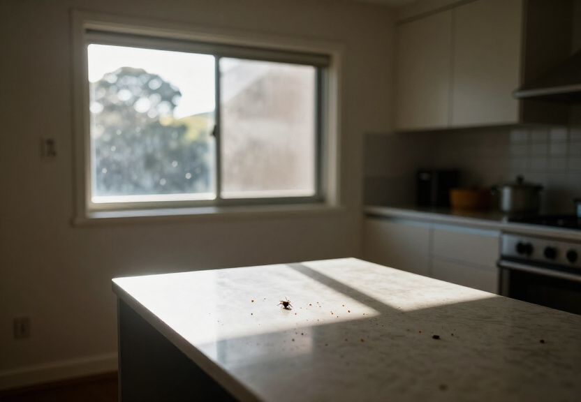 Ants and spiders in a Tempe unit storage area before treatment